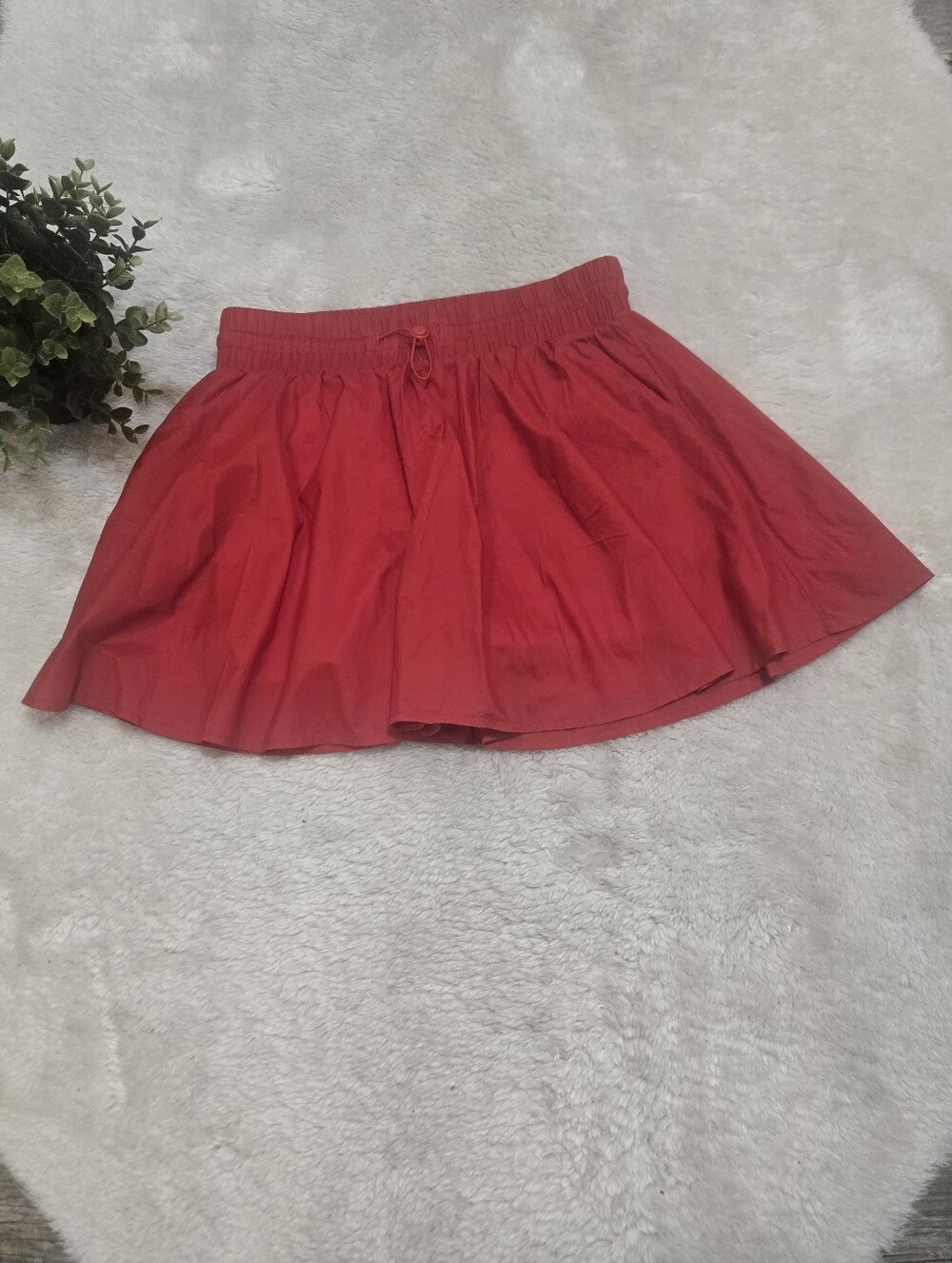Sincerely Jules Red Full Flared Skater Flowy Sporty Activewear Skorts, S